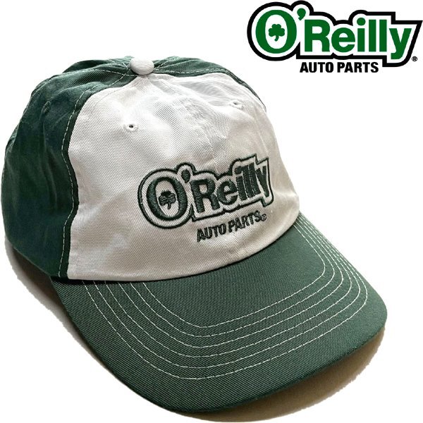 1点物◆O'Reillyオライリー深緑ツートン帽子キャップ古着メンズレディースOKアメカジ90sストリートスポーツブランド自動車パーツ企業362365拍卖