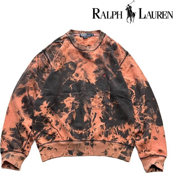 1点物◆ラルフローレンPOLOタイダイ柄スウェット古着SメンズMLレディースOKアメカジ90sストリート/スポーツブランドUSトレーナー中古362392拍卖