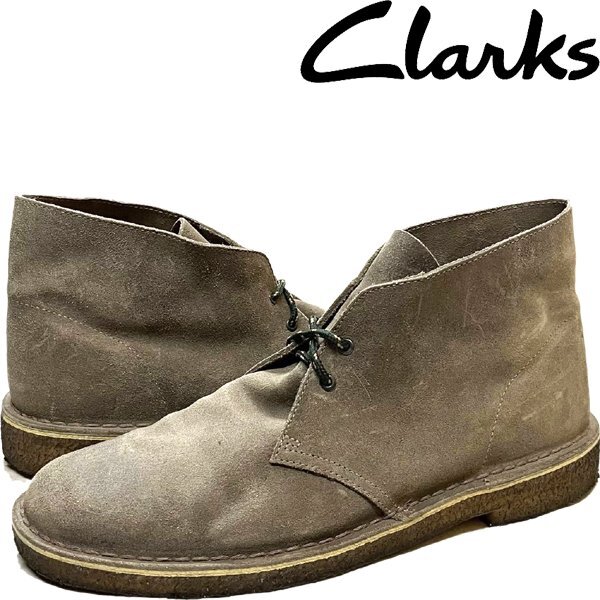 1点物◆クラークスCLARKSスエードレザーシューズ古着12メンズ30レディースOKアメカジ90sストリート/スポーツ/デザートブーツブランド362411拍卖