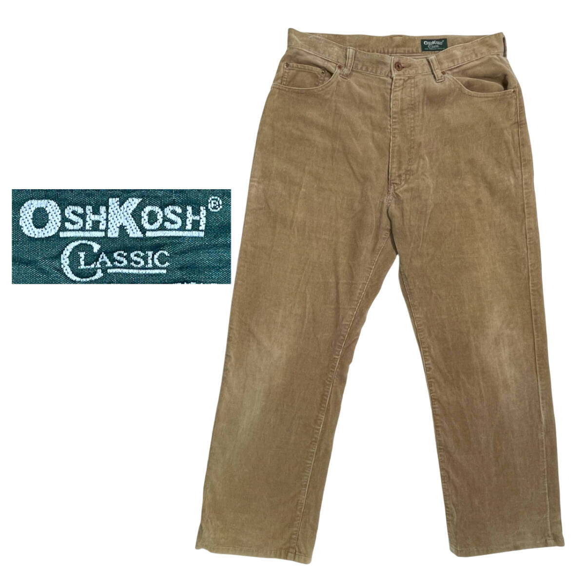 OSH KOSH Classic オシュコシュ コーデュロイパンツ W34 (約86cm) テーパード パンツ メンズ 防寒拍卖