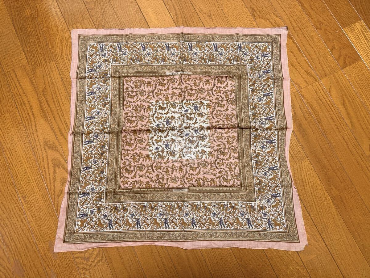 HERMES エルメス スカーフ コットン ハンカチ カレ HERME’S シルク拍卖