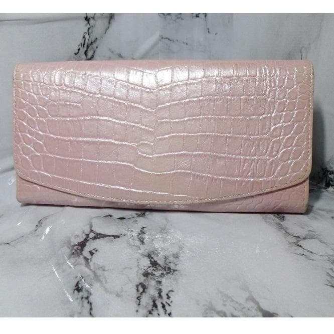 【カード24枚収納可能】Le Prairies GINZA ル プレリーギンザ☆長財布☆ピンク☆型押し☆拍卖