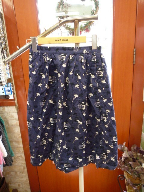 【1101-5】ユニクロ×INES 花柄スカート サイズW58拍卖