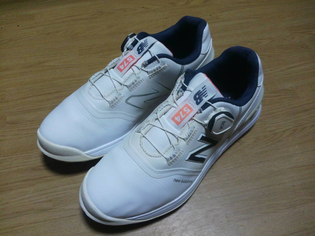 ★スパイク鋲新品交換済★NEW BALANCE GOLF ニューバランス UGB574W3 BOA 25.0㎝ 93-05拍卖