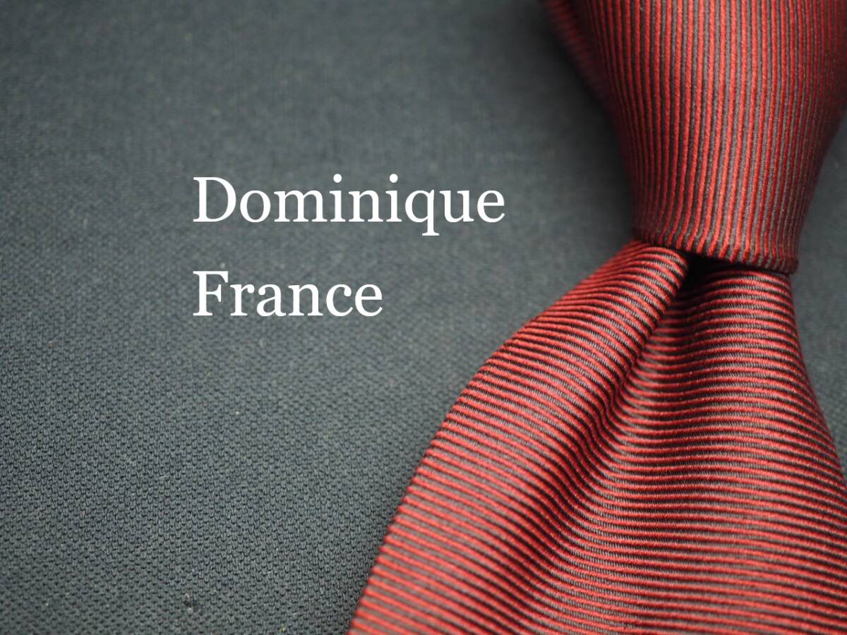 【DOMINIQUE FRANCE ドミニク フランス】 G1263 ワイン系 SILK ブランド ネクタイ 古着 良品 転売 仕入拍卖