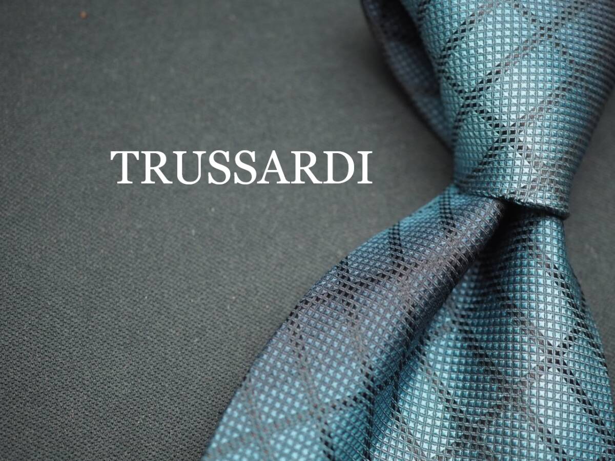 美品【TRUSSARDI トラサルディ】 G1282 SILK ブランド ネクタイ 古着 良品 転売 仕入拍卖