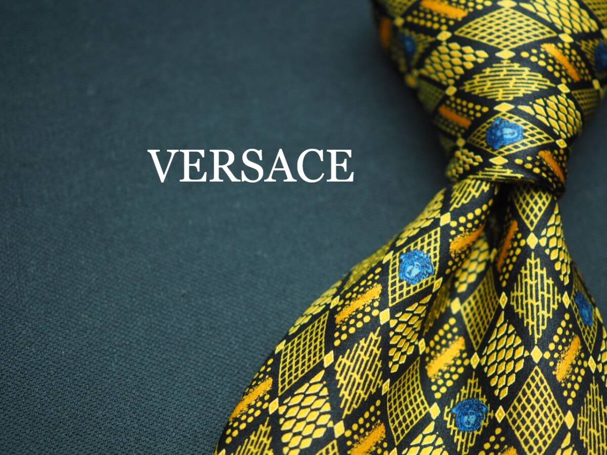 美品【VERSACE ヴェルサーチ】 G1319 SILK ブランド ネクタイ 古着 良品 転売 仕入拍卖