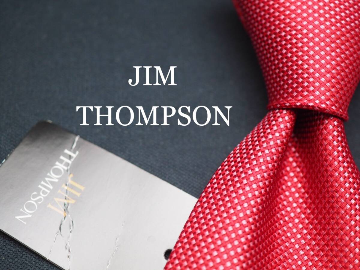 未使用品【JIM THOMPSON ジムトンプソン】 G1581 赤系 SILK ブランド ネクタイ 古着 良品 転売 仕入拍卖