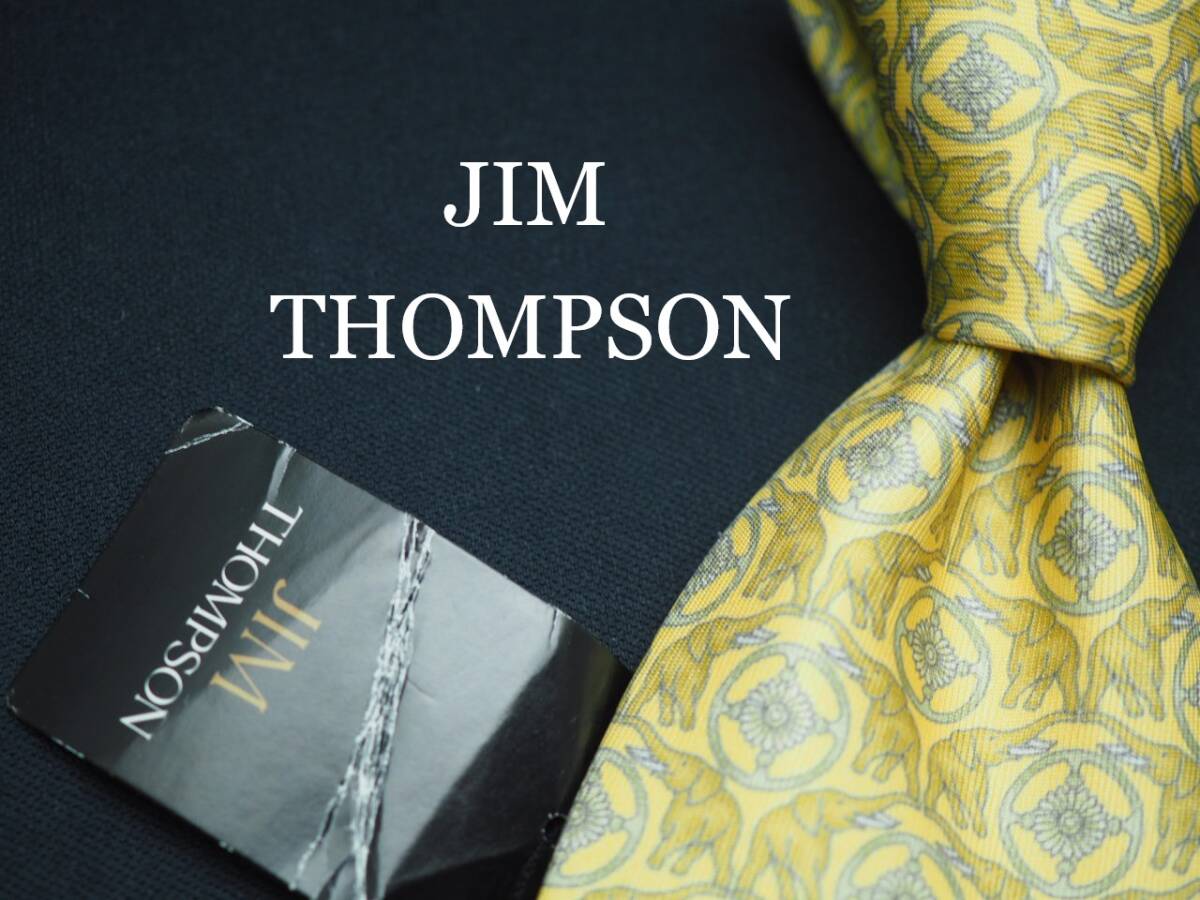 未使用品【JIM THOMPSON ジムトンプソン】 G1583 黄 SILK ブランド ネクタイ 古着 良品 転売 仕入拍卖