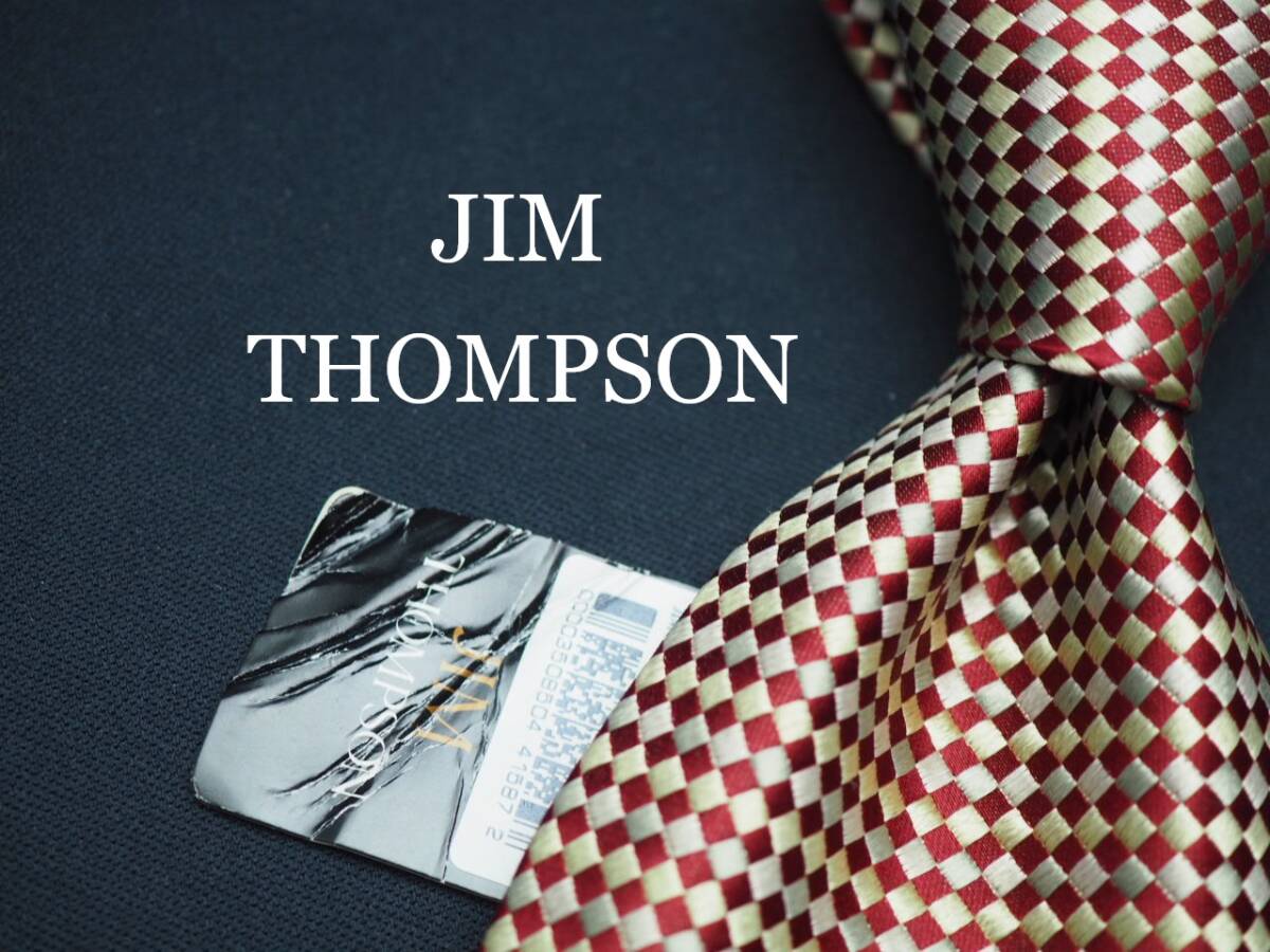 未使用品【JIM THOMPSON ジムトンプソン】 G1584 ワインシャンパン系 SILK ブランド ネクタイ 古着 良品 転売 仕入拍卖