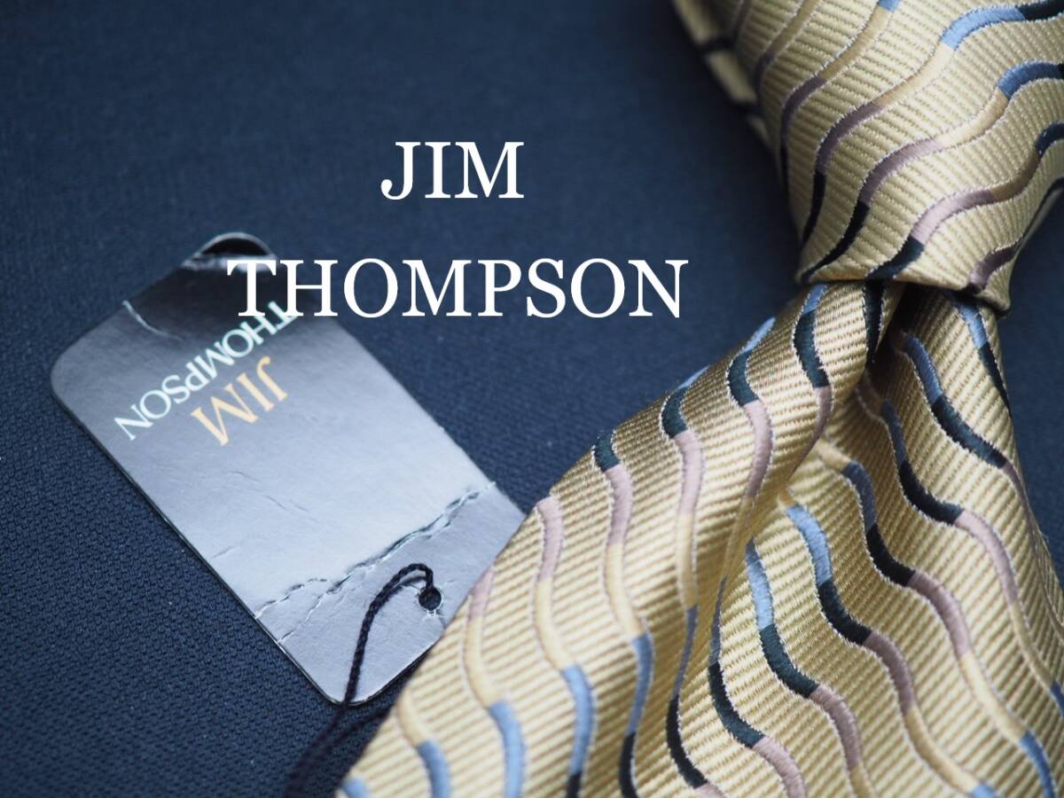 未使用品【JIM THOMPSON ジムトンプソン】 G1588 シャンパンベージュ系 SILK ブランド ネクタイ 古着 良品 転売 仕入拍卖