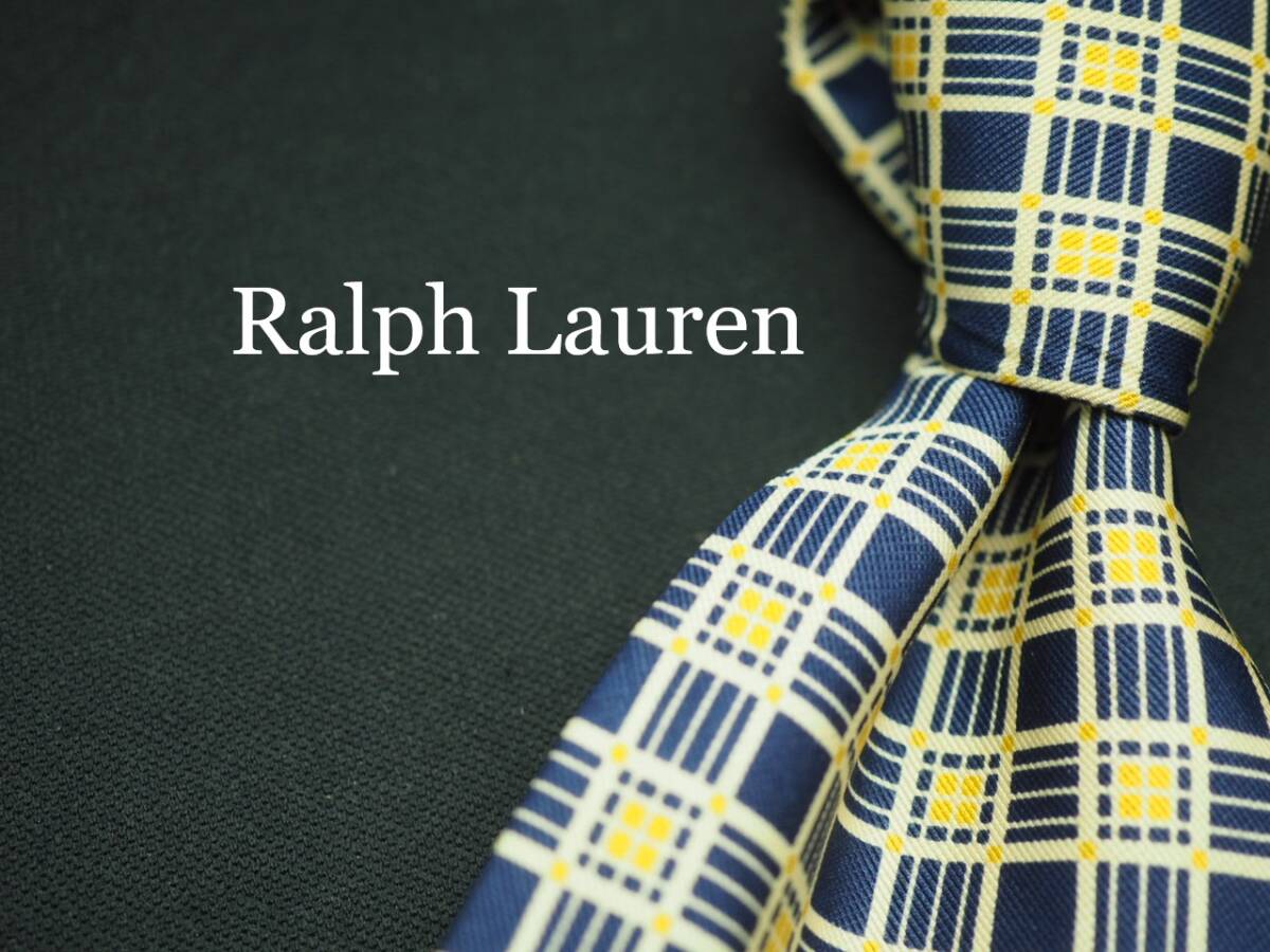 美品【Ralph Lauren ラルフローレン】 G1662 USA SILK ブランド ネクタイ 古着 良品 転売 仕入拍卖