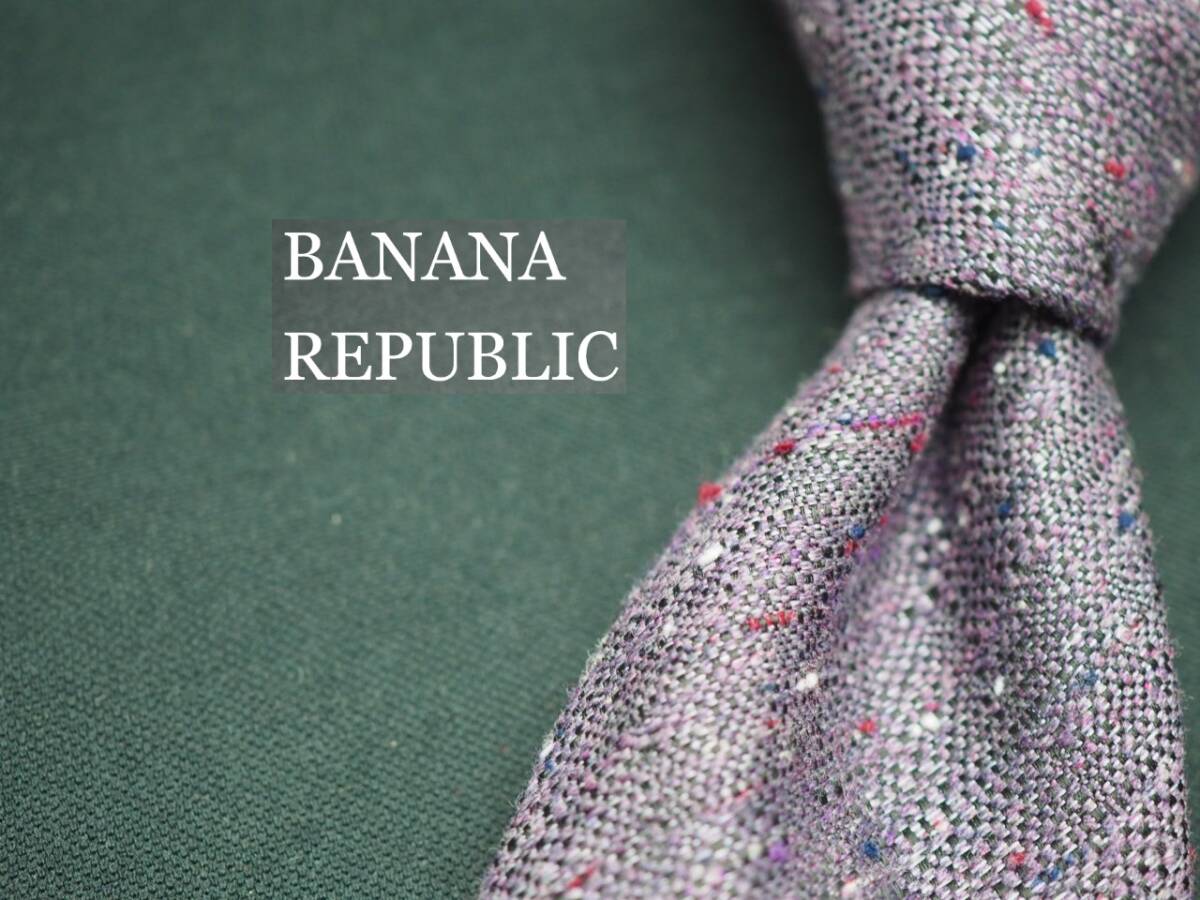 美品【BANANA REPUBLIC バナナリパブリック】 G1732 ワインパープル系 ブランド ネクタイ 古着 良品 転売 仕入拍卖