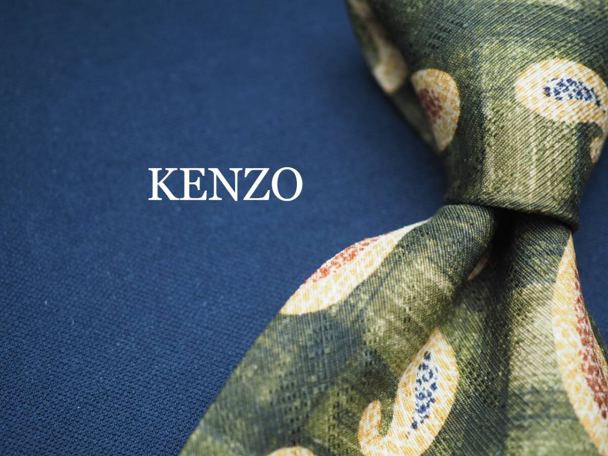 美品【KENZO ケンゾー】 G1792 日本製 SILK ブランド ネクタイ 古着 良品 転売 仕入拍卖