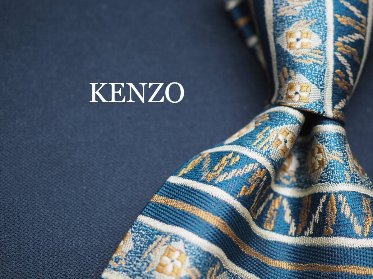 美品【KENZO ケンゾー】 G1801 日本製 SILK ブランド ネクタイ 古着 良品 転売 仕入拍卖