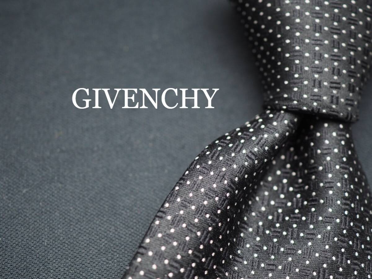 美品【GIVENCHY ジバンシイ】 G1882 ブラック SILK ブランド ネクタイ 古着 良品 転売 仕入拍卖