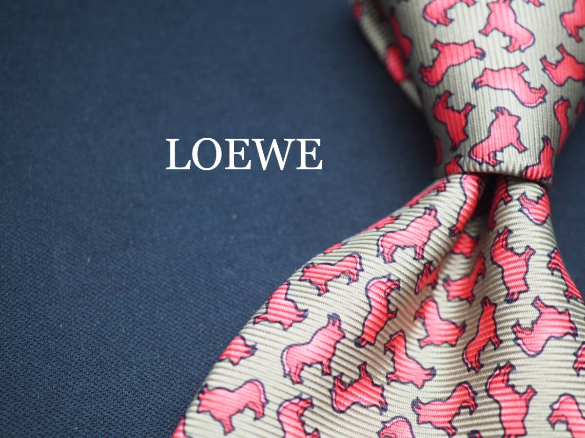 美品【LOEWE ロエベ】 G1910 SILK ブランド ネクタイ 古着 良品 転売 仕入拍卖