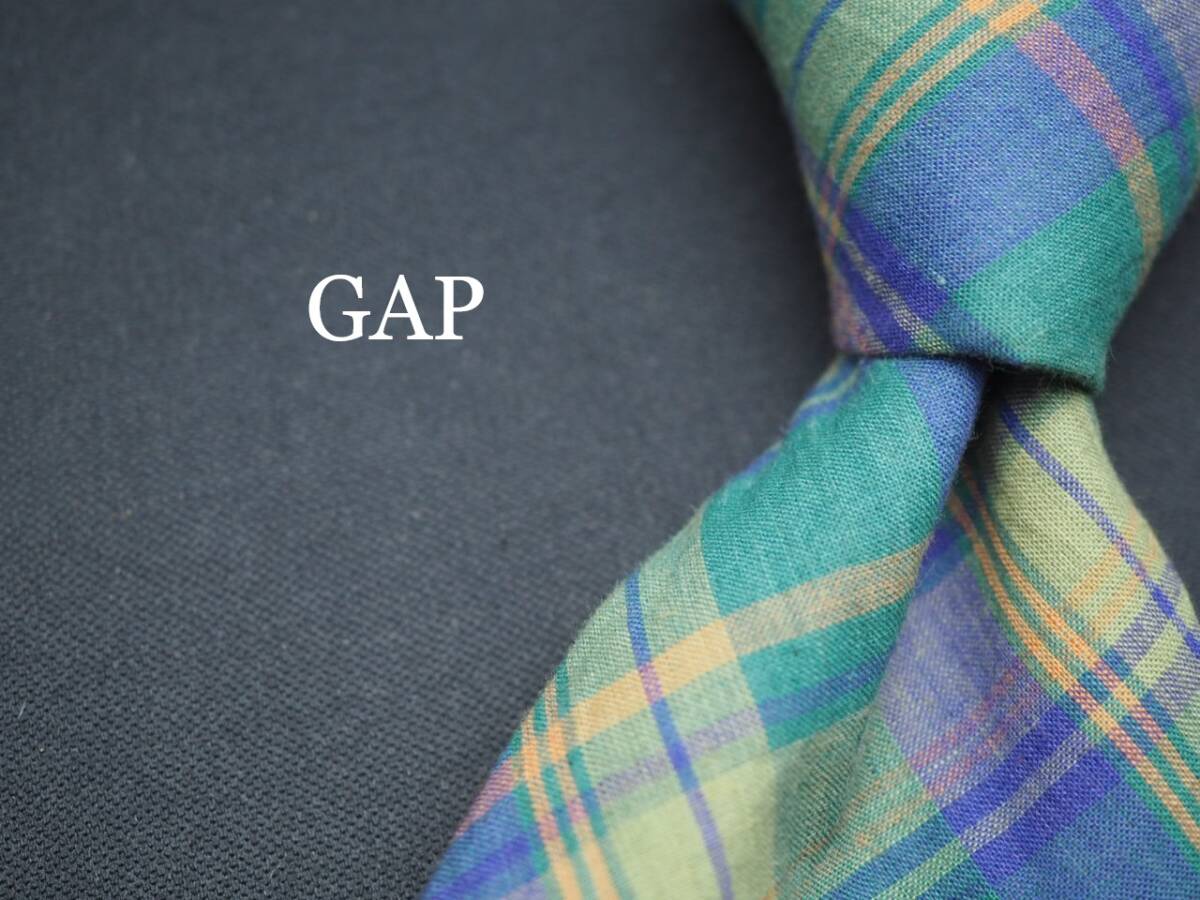 美品【GAP ギャップ】 G1941 USA COTTON チェック ブランド ネクタイ 古着 良品 転売 仕入拍卖