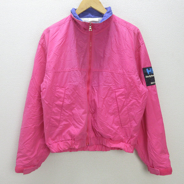 Q■90’S ヘリーハンセン/HELLY HANSEN セーバージャケット■ピンク【メンズL】レトロMENS/110【中古】拍卖