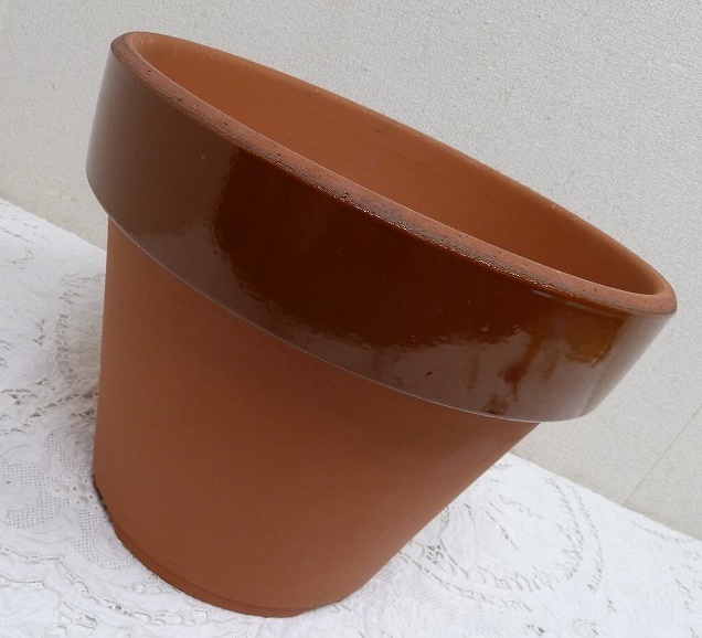 (☆BM)駄温鉢 常滑 トコナメ 12号 深型 駄鉢 植木鉢 高さ30㎝ 直径37㎝ 盆栽 テラコッタ 素焼き 園芸 ガーデニング拍卖