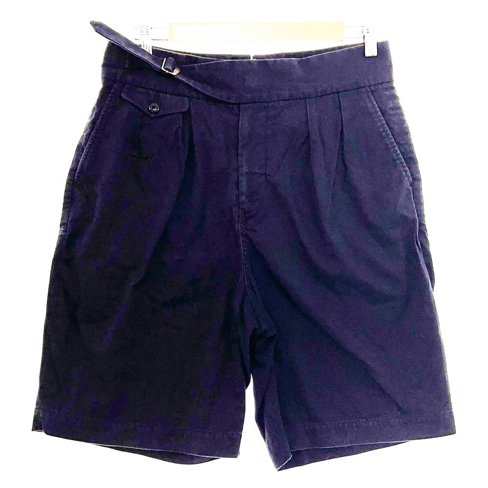 ●TOMORROWLANDトゥモローランド コットン グルカパンツ メンズ48 ネイビー ハーフパンツ ショートパンツWS018CU 63-12-02-12301 1BA/94070拍卖