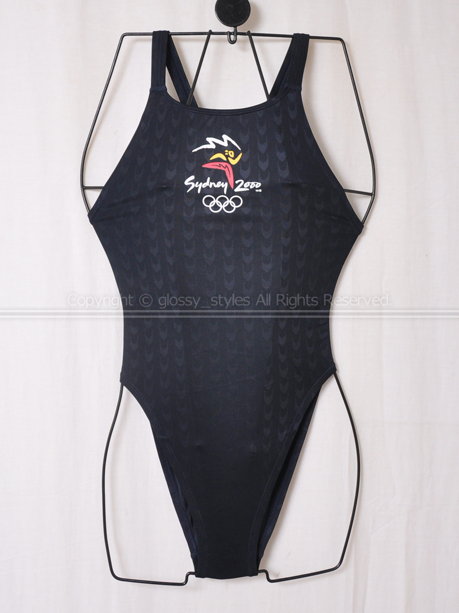 K2010-08■新品 シドニーオリンピック五輪 mizuno ミズノ SPEEDO アクアブレード2 マーキュライン競泳水着 83OE-09011 うろこ 黒ブラック L拍卖