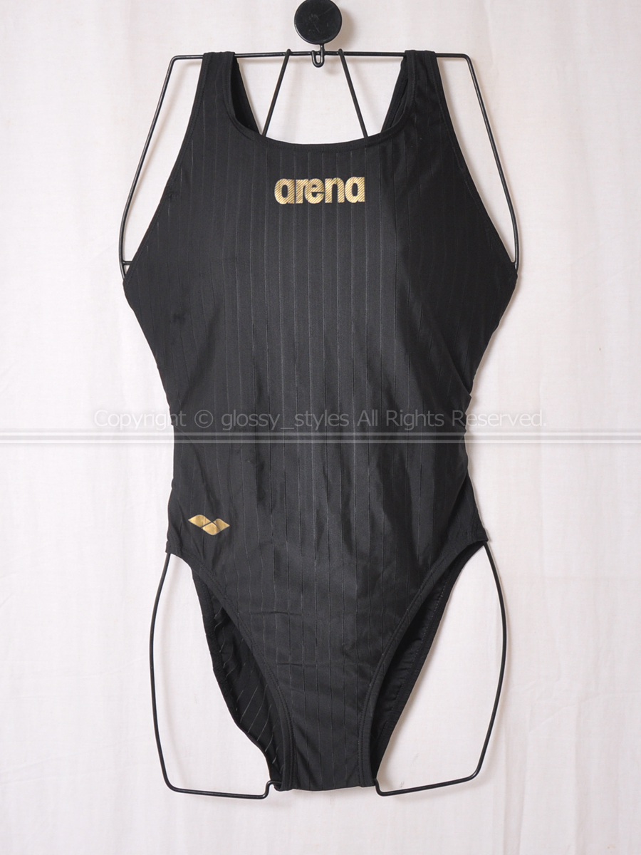 K2081-03■韓国製arena アリーナ ストラッシュJ風 ハイカット競泳水着 ARBPL11 ブラック L拍卖