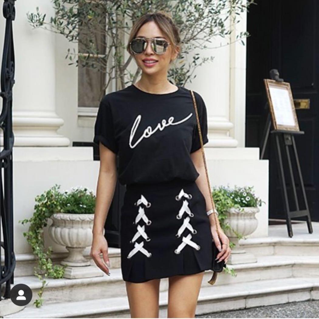 MIRROR9 ミラーナイン レースアップ ミニスカート ブラック拍卖