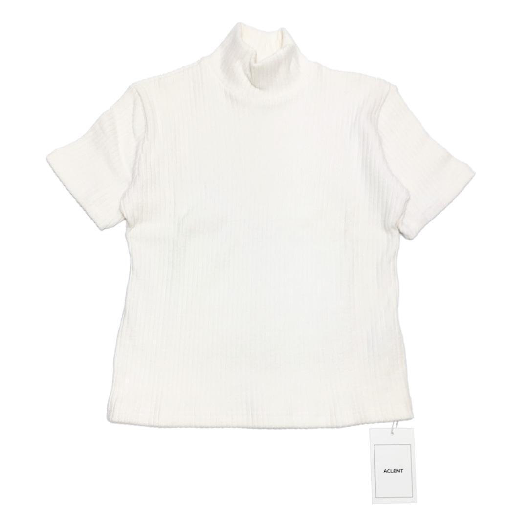 ACLENT アクレント ハイネック トップス ホワイト拍卖