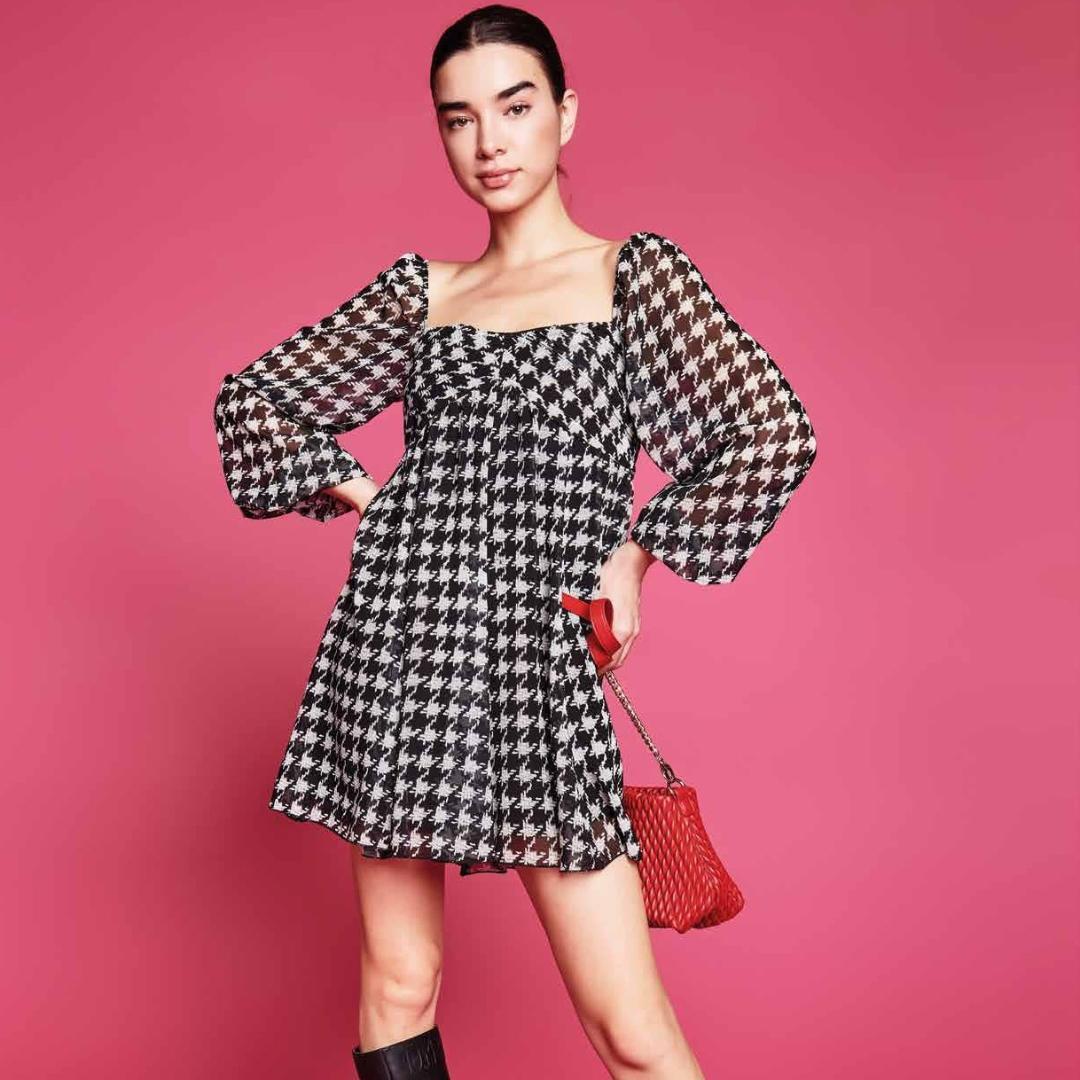 DENNY ROSE デニーローズ プリントスクエアネックミニワンピース拍卖