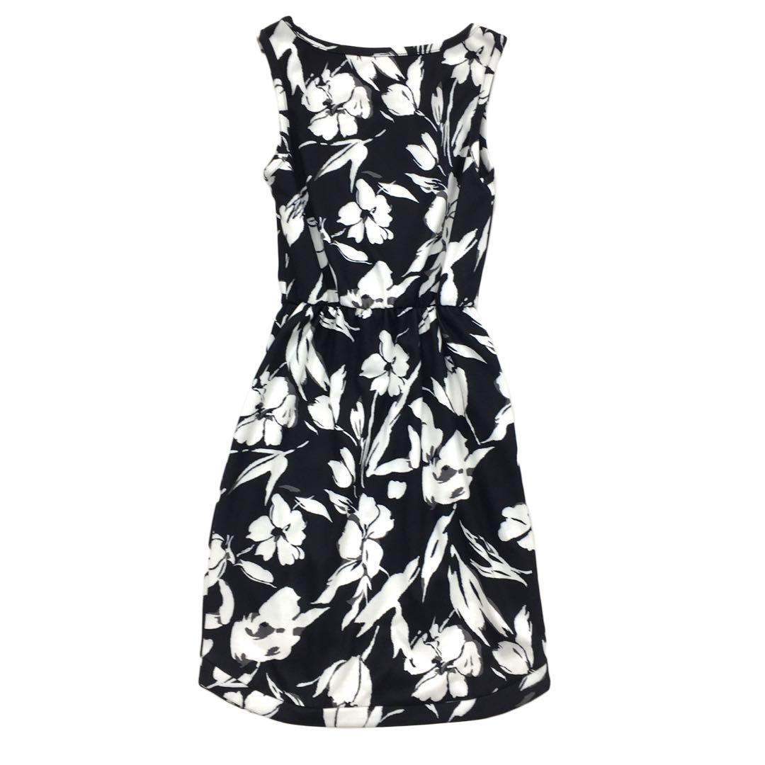 Lilidia リリディア ノースリーブワンピース フラワー 花柄 ブラック拍卖