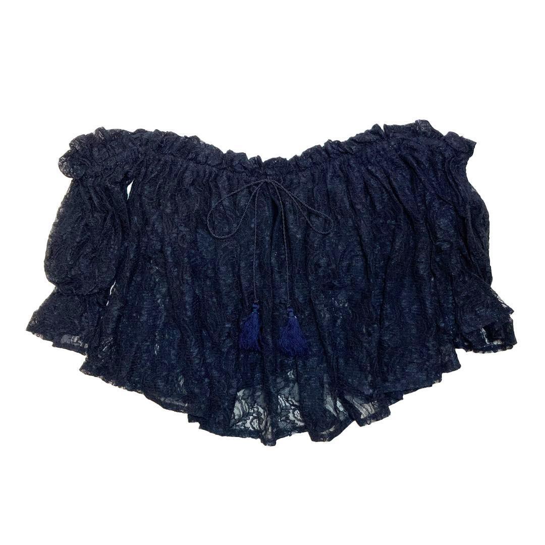 SeaRoomlynn シールームリン レースオフショルトップス ネイビー拍卖