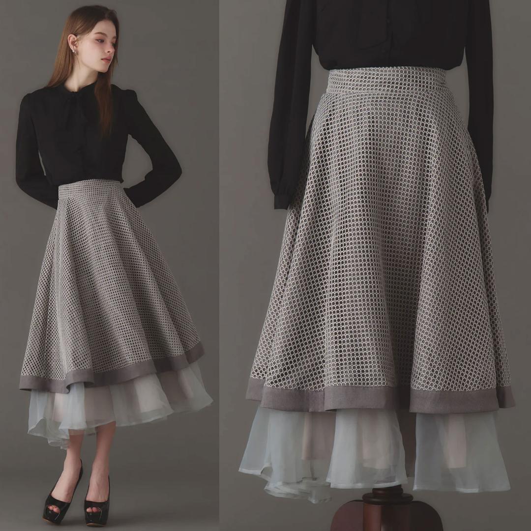 EmiriaWiz エミリアウィズ Luxury organdy flare skirt ラグジュアリーオーガンジーフレアスカート Sサイズ拍卖