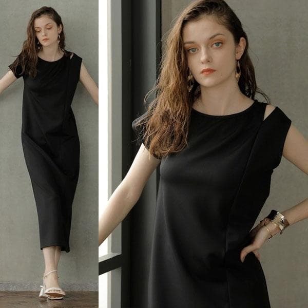 MIELI INVARIANT ミエリインヴァリアント Asymmetry Safari Cut Dress アシンメトリーサファリカットドレス ワンピース拍卖