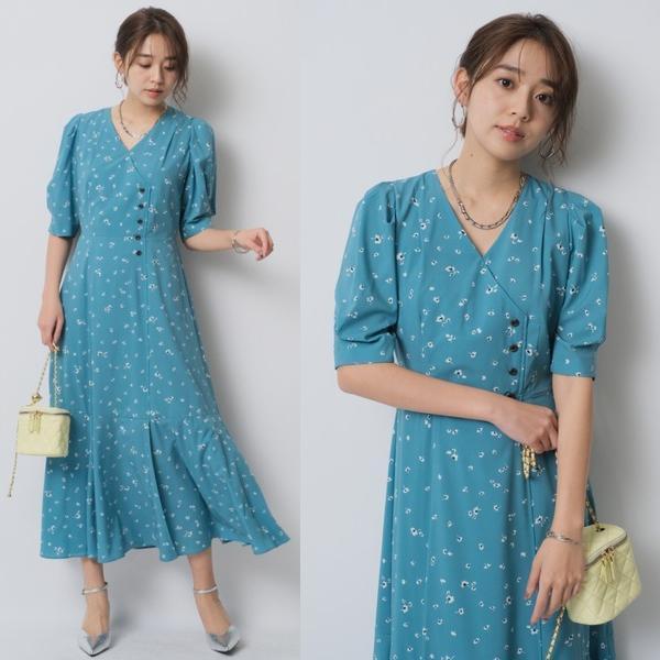 JUSGLITTY ジャスグリッティー 小花プリントワンピース拍卖