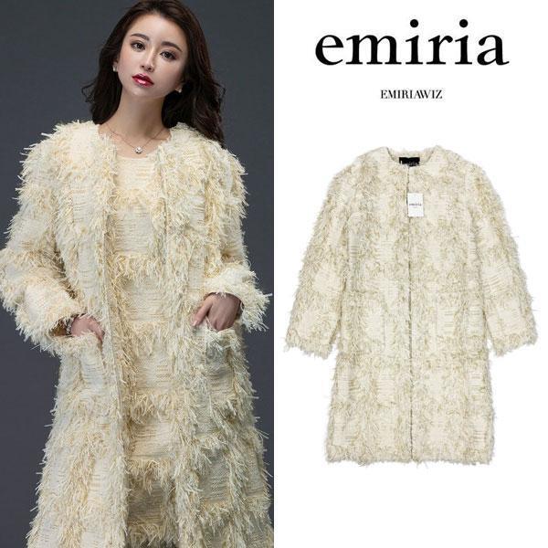 EmiriaWiz エミリアウィズ マリアケントツイードフリンジコート拍卖