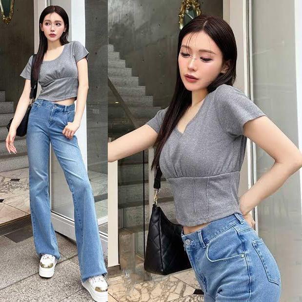 Rady レディー コルセットTシャツ グレー トップス拍卖