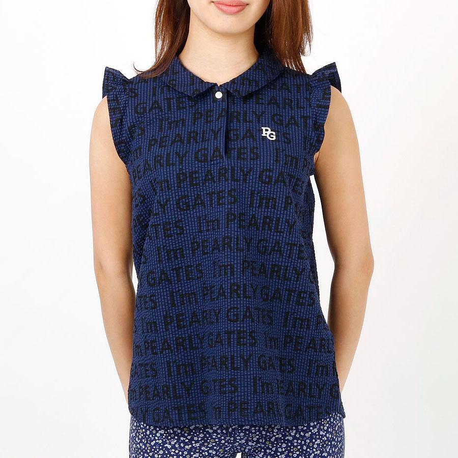 PEARLY GATES パーリーゲイツ ノースリーブポロ フリル ロゴ拍卖