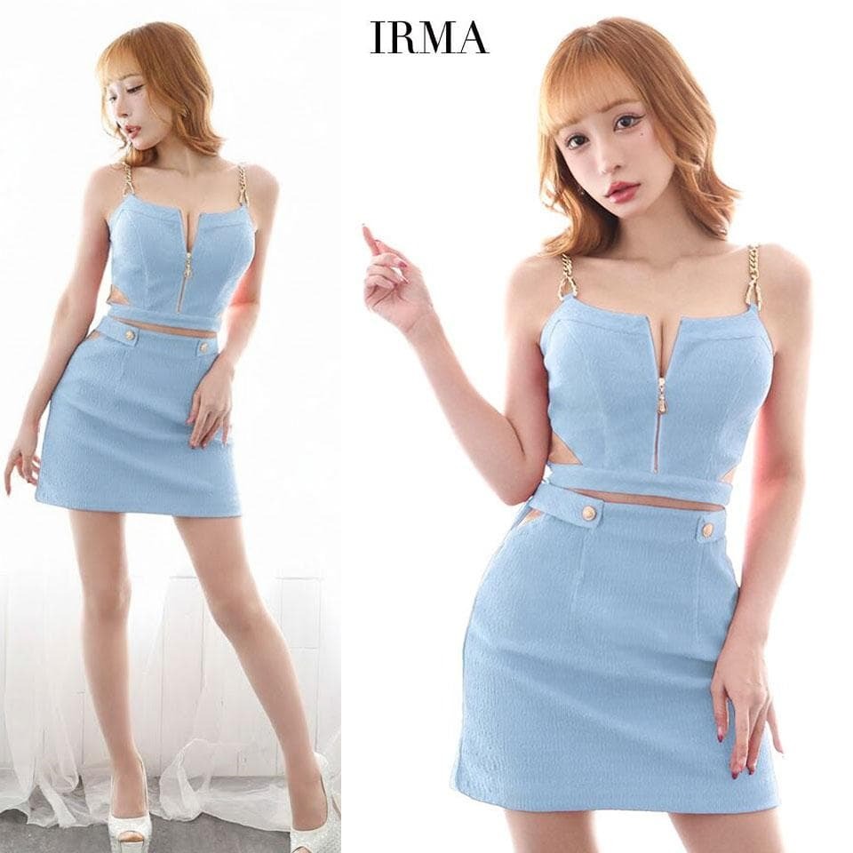 IRMA イルマ ショルダーチェーン シアーレース セットアップドレス sugar シュガー拍卖