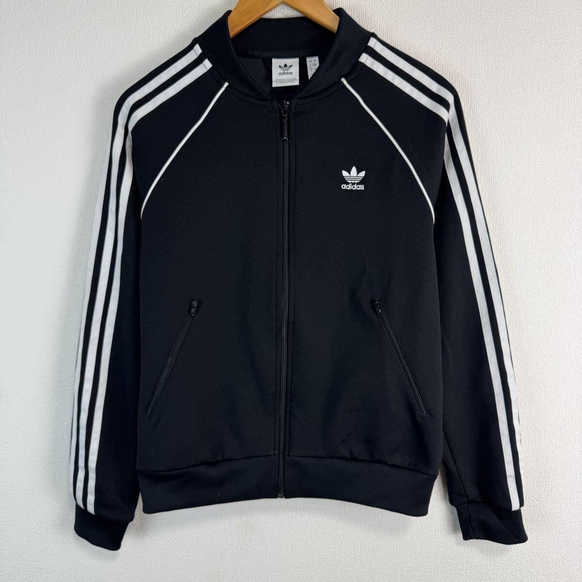 adidas Originals アディダスオリジナルス ジャージ トラックジャケット ブラック トレフォイルロゴ OTサイズ拍卖