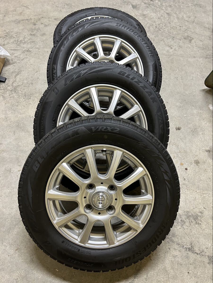 軽自動車必見★wedsアルミ&155/70R13ブリヂストンVRX2★溝ありセット!格安冬支度必見!拍卖