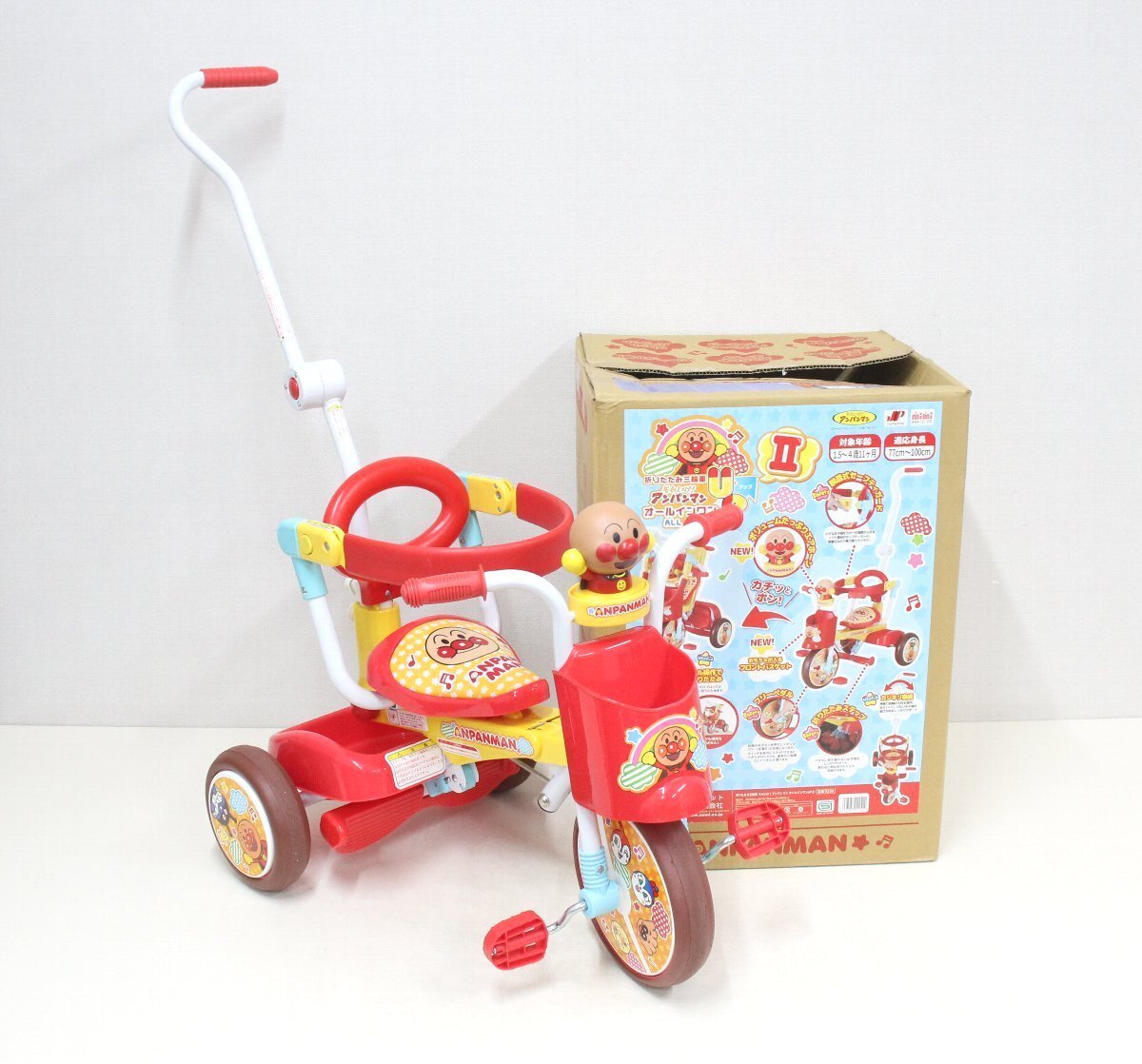 le22■ジョイパレット◆折りたたみ三輪車◆それいけ!アンパンマン オールインワンUPⅡ◆0225◆1歳半頃~4歳11ヶ月頃まで◆JoyPalette拍卖
