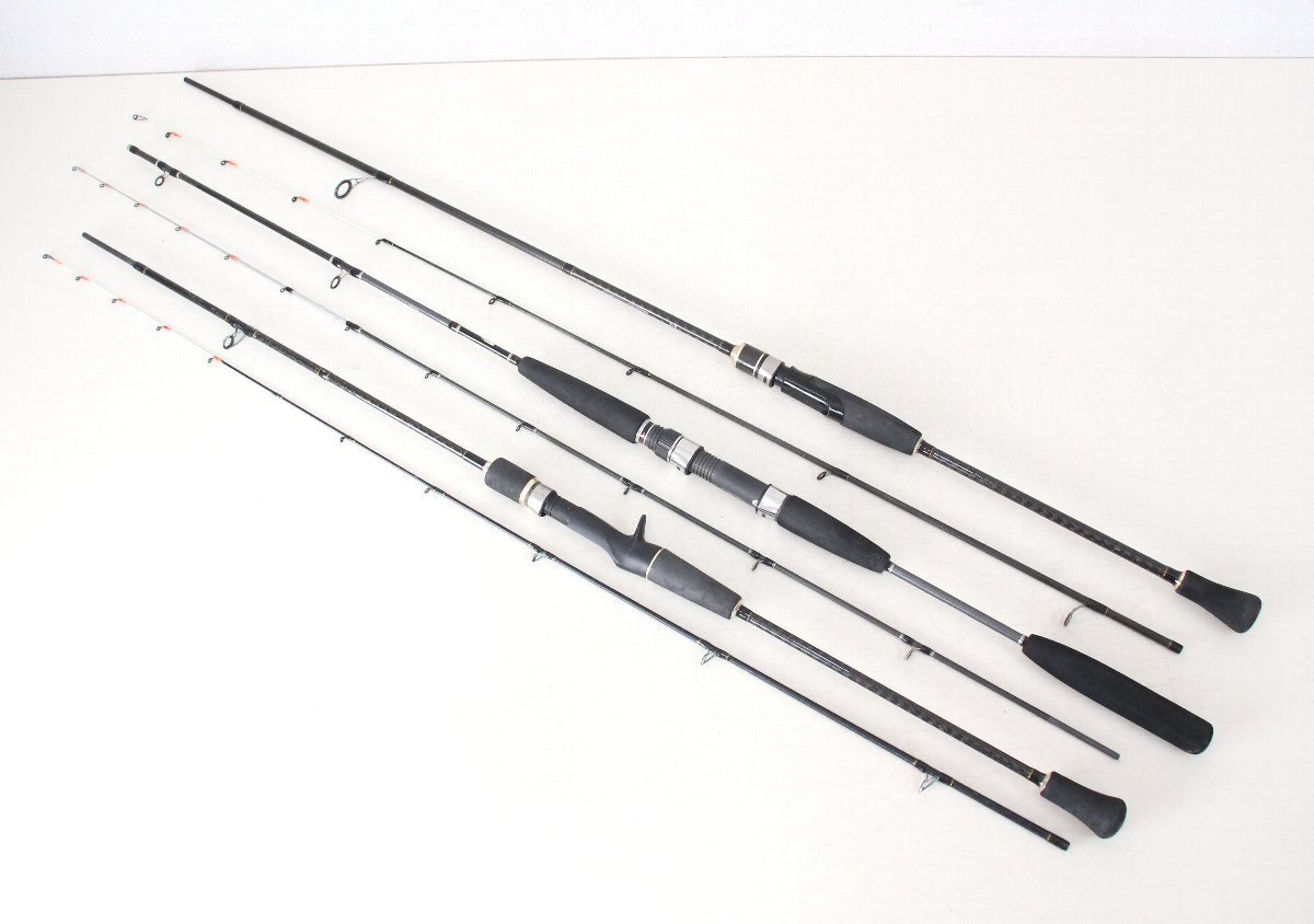 ld06■エギングロッド◆ソルティ―ボートイカメタル 702M+B-ラウンダーイカメタル 662ML+夜イカ BB 64-M210◆3本セット◆釣り竿◆ロッド拍卖