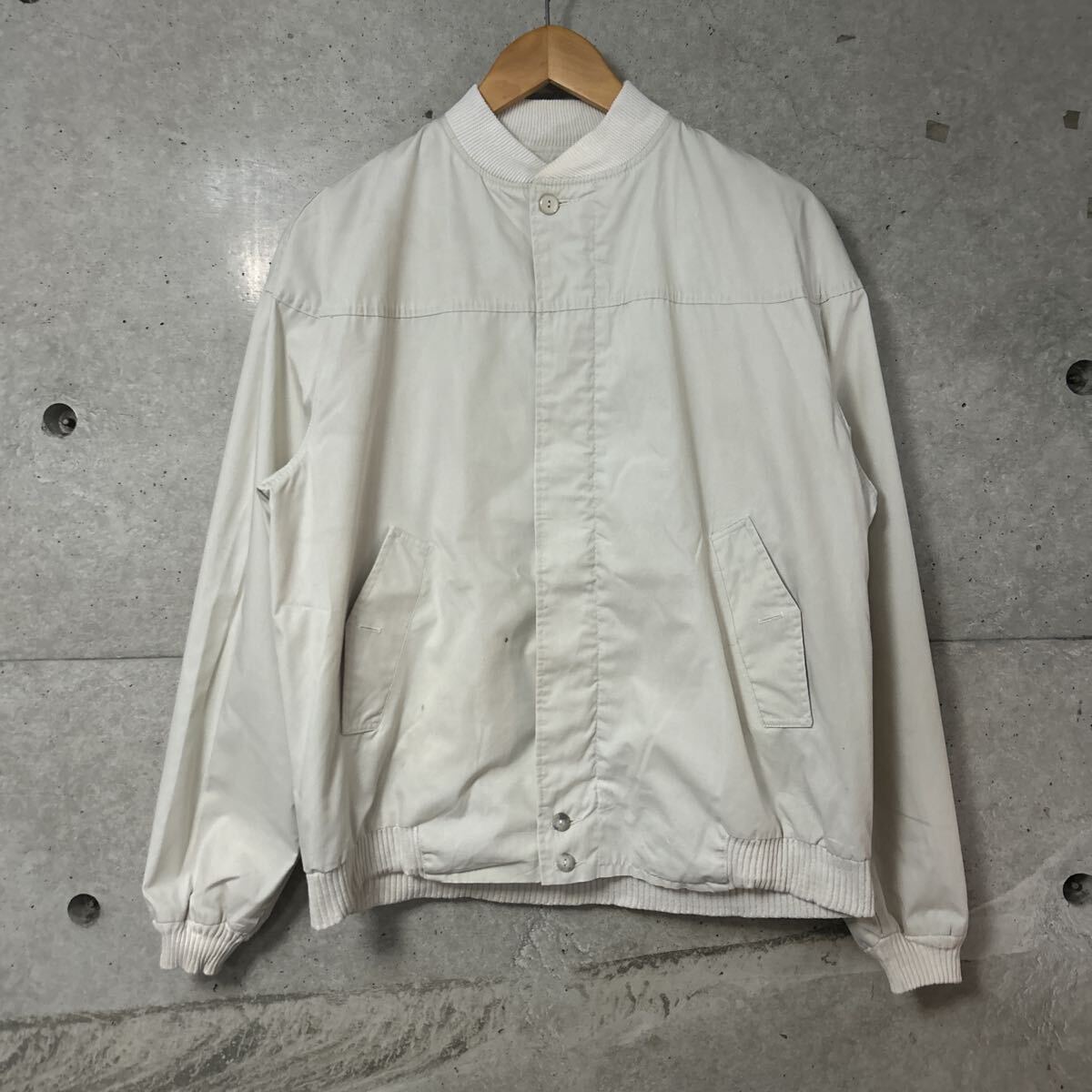 60S ダービージャケット ブルゾン 白 生成り タロンジップ アウター コットン ヴィンテージ ビンテージ vintage レア 当時物 古着 L拍卖