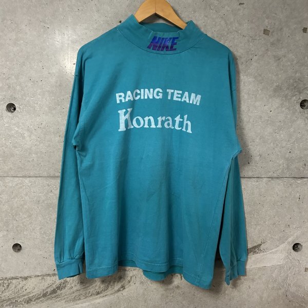 90s NIKE RACING TEAM Konrath ハイネック ロンTee 長袖Tシャツ ナイキ コンラス レーシング ヴィンテージ ビンテージ レア 銀タグ XL 古着拍卖
