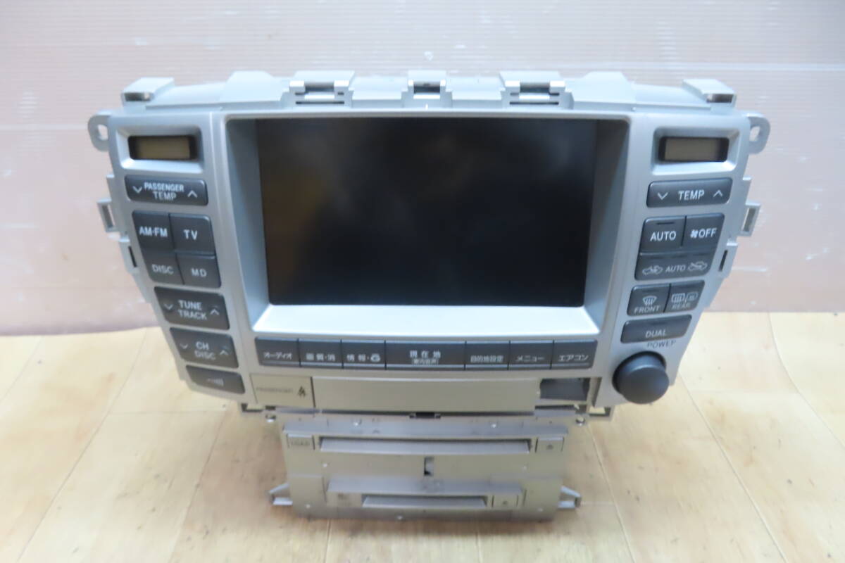★F4486/トヨタ純正 クラウン マジェスタ UZS186 86111-30330 86120-30E00 純正 マルチモニター CDチェンジャー ステー付 本体のみ 拍卖