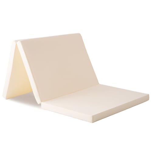 ホワイト 厚さ6cm(三つ折り) シングル アイリスプラザ(IRIS PLAZA) 重ねて使える日本製ウレタンマットレス +1枚で拍卖