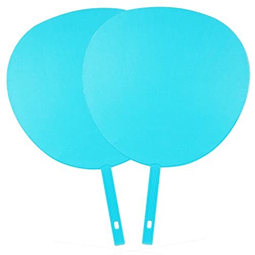 水色 カラーうちわ 2本セット 応援うちわ ジャンボうちわ ファンサ アイドル コンサート ライブ 無地 (水色)拍卖