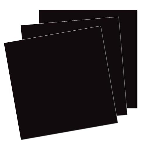 ブラック3枚 カラーシール 3枚セット ブラック (297×297mm) 応援うちわ 材料 コンサートうちわ 手作り うちわ 作り拍卖