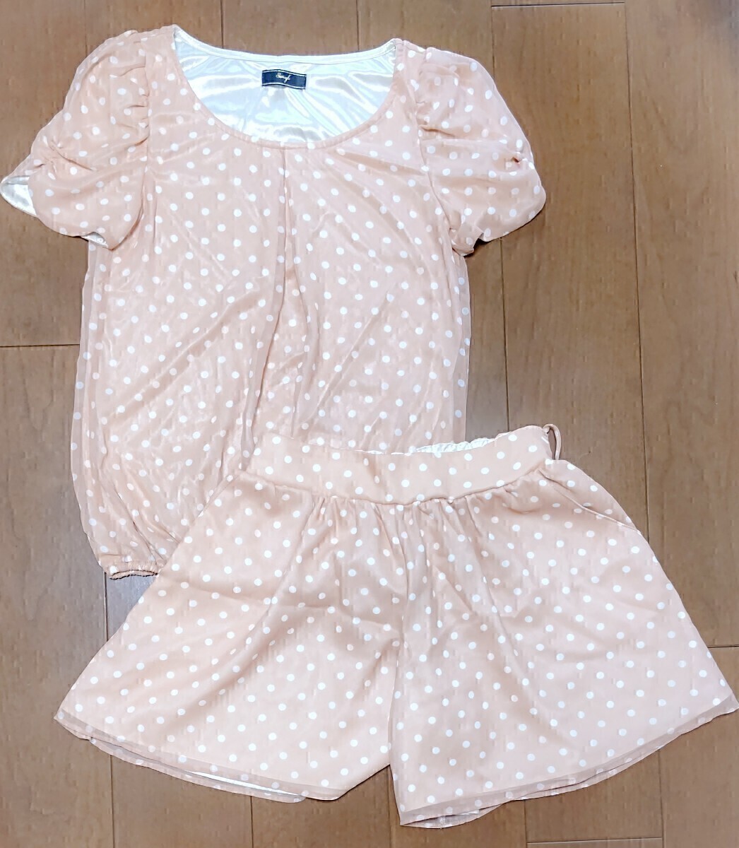 スウィングル swingle セットアップ ピンク 水玉 サイズ1 ショートパンツ 簡易包装拍卖